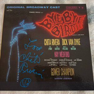 Autographed Signed Bye Bye Birdie 1960 LP Chita Rivera Dick Van Dyke